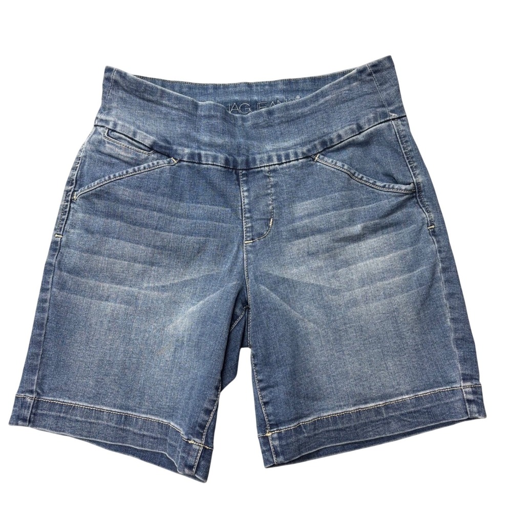 Jag Jeans Denim Shorts 6 Pull On Medium Wash Flat Front Stretch